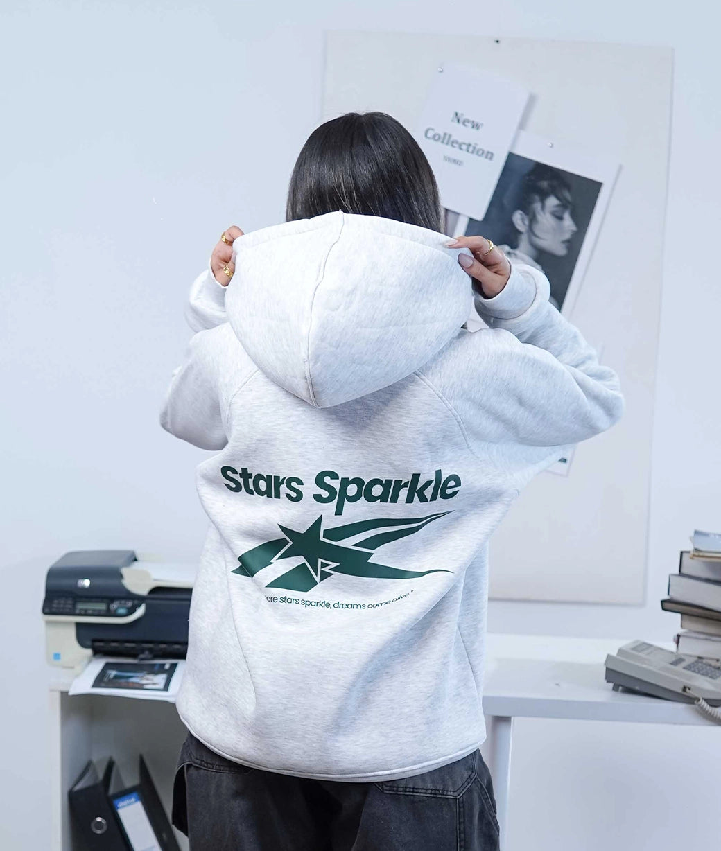 Iron Shade Grey Hoodie (Stars Sparkle)