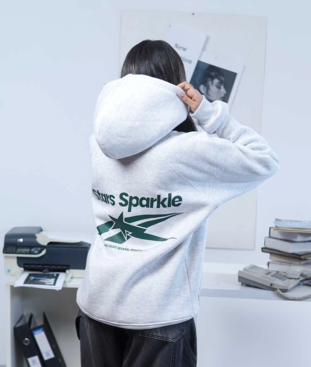 Iron Shade Grey Hoodie (Stars Sparkle)