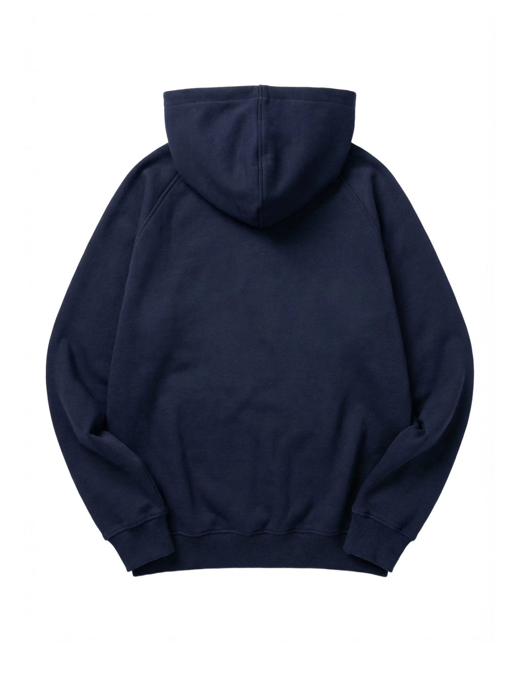 Navy blue hoodie on a white background